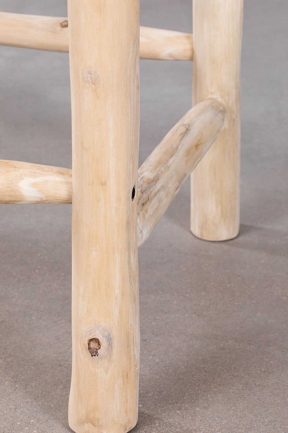 Tavolo alto da giardino rettangolare 135x65cm in legno di teak Narel