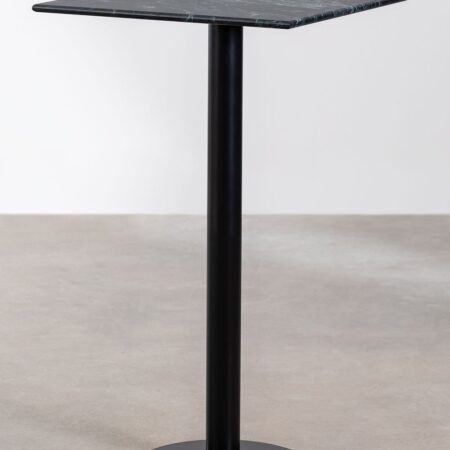 Tavolo Alto Quadrato da Bar in Marmo (60x60 cm) Rocher