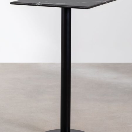 Tavolo Alto Quadrato da Bar in Marmo (60x60 cm) Rocher