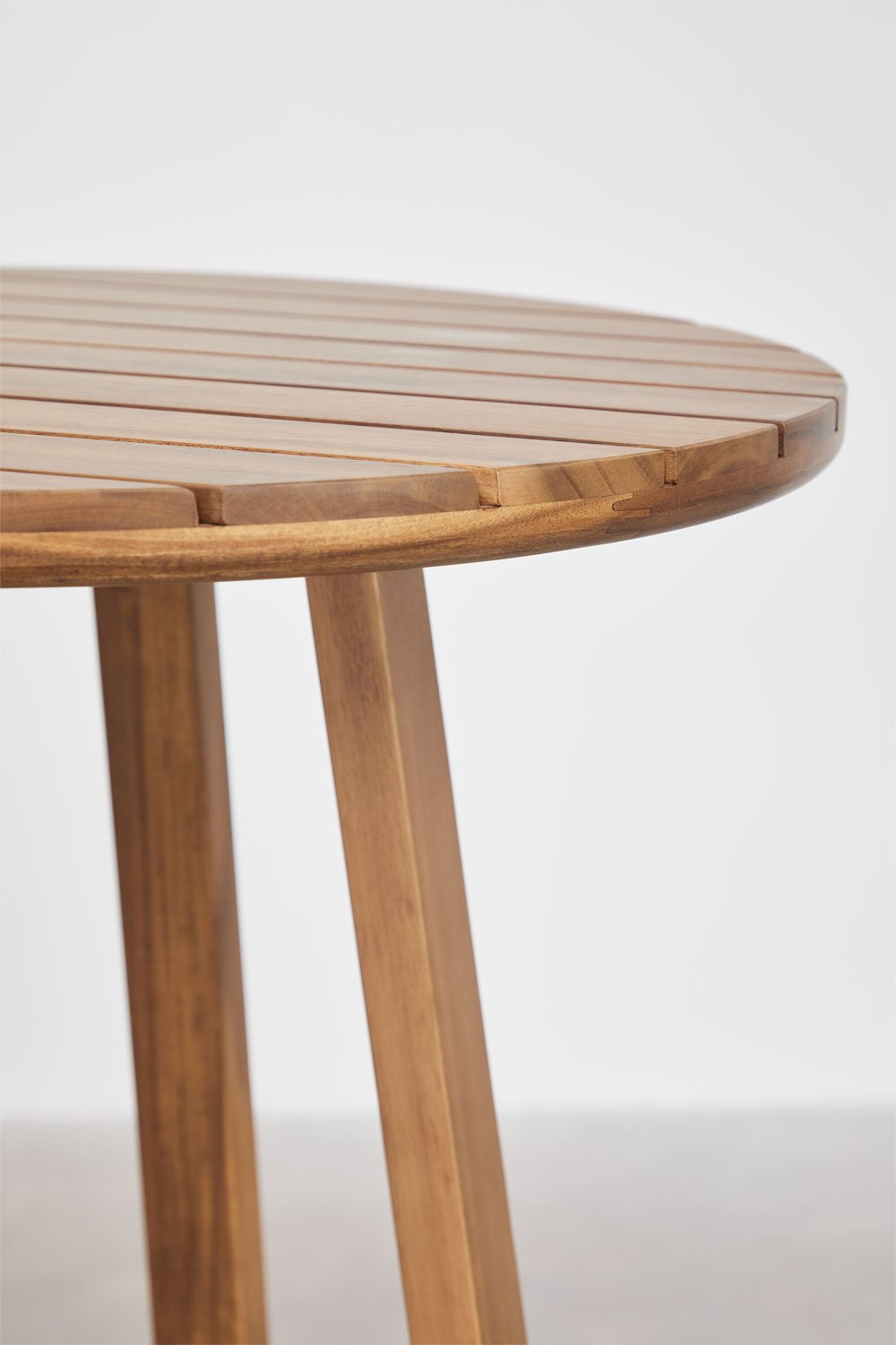 Tavolo alto da giardino rotondo Ø70 cm in legno di acacia Magda