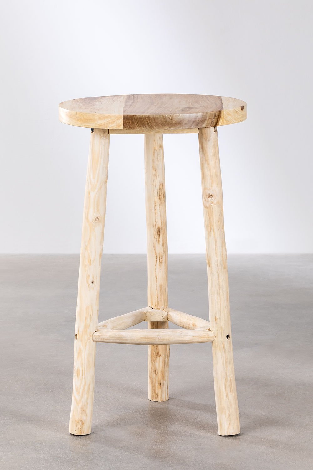 Tavolo alto da giardino rotondo Ø60 cm in legno Narel