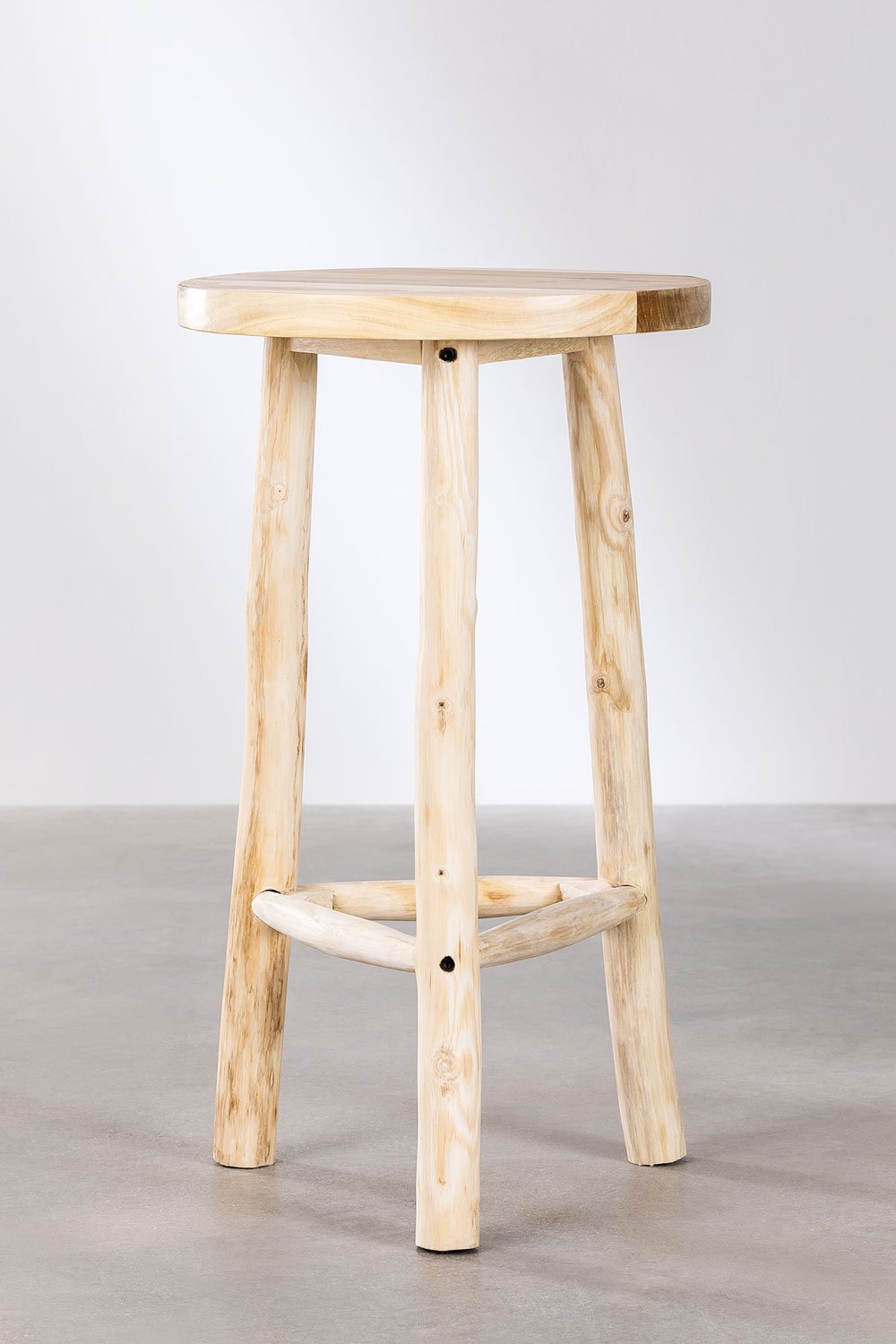 Tavolo alto da giardino rotondo Ø60 cm in legno Narel