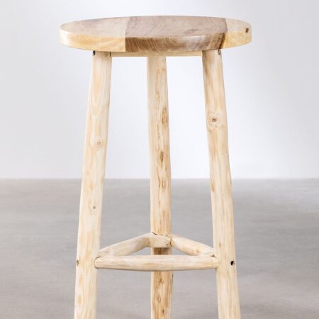 Tavolo alto da giardino rotondo (Ø60 cm) in legno di Narel