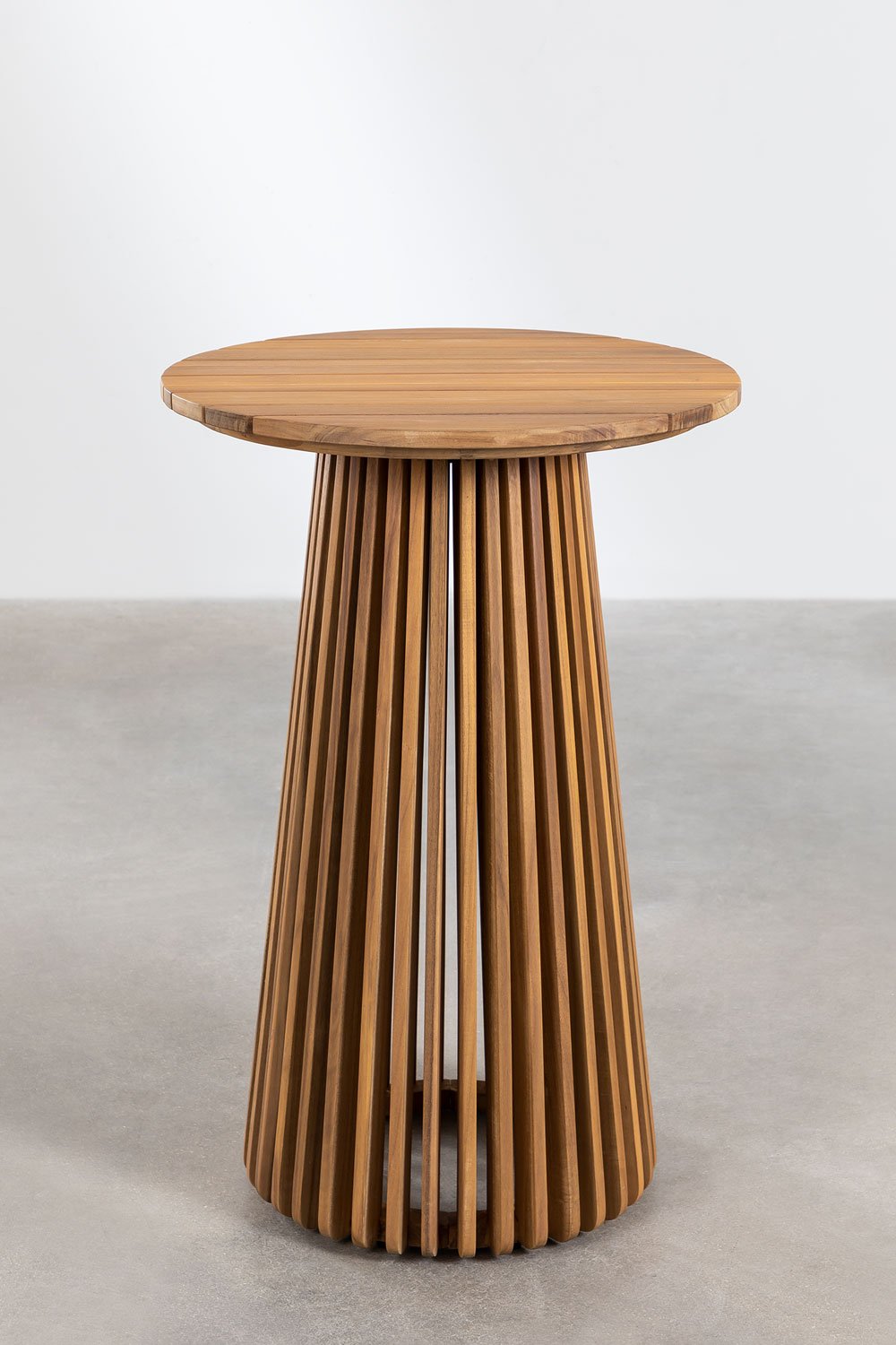 Tavolo alto da giardino rotondo Ø70 cm in legno di acacia Mura