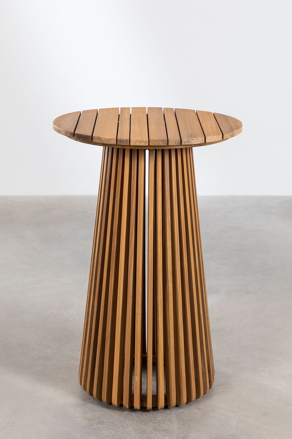 Tavolo alto da giardino rotondo Ø70 cm in legno di acacia Mura