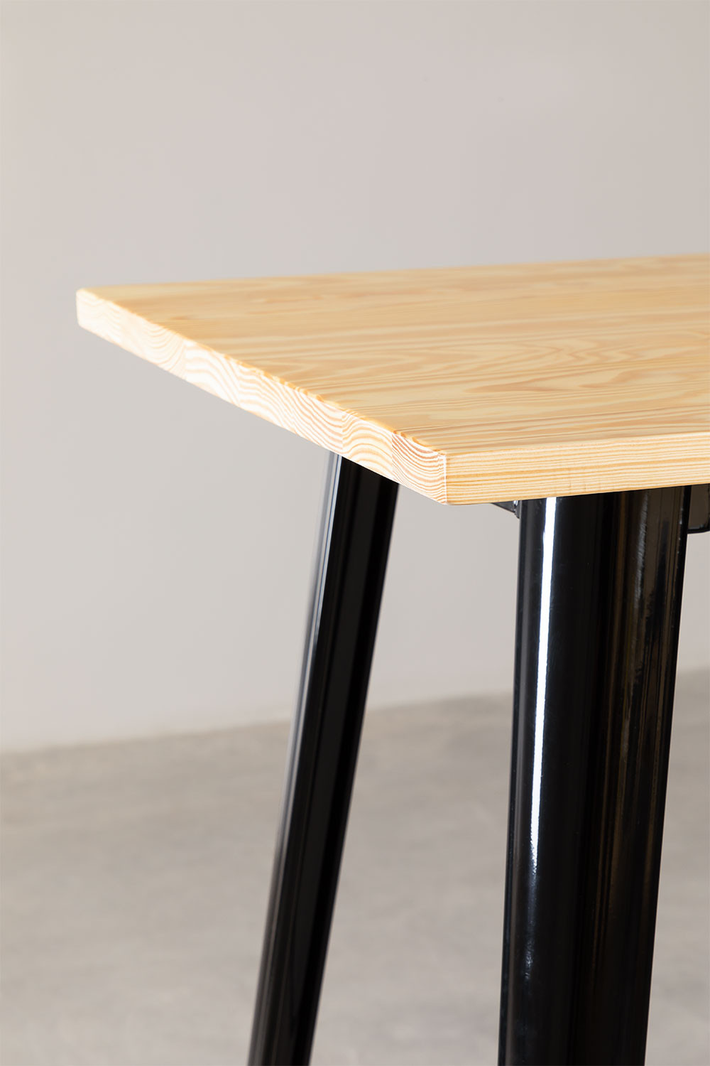 Tavolo alto quadrato in legno e acciaio (60x60 cm) LIX