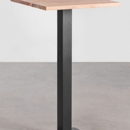 Mesa alta de bar cuadrada en madera de acacia Ristretto