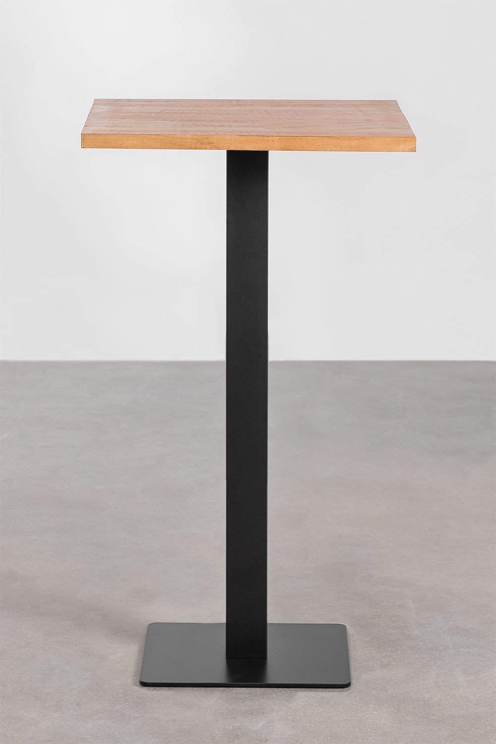 Mesa alta de bar cuadrada en madera de acacia Ristretto