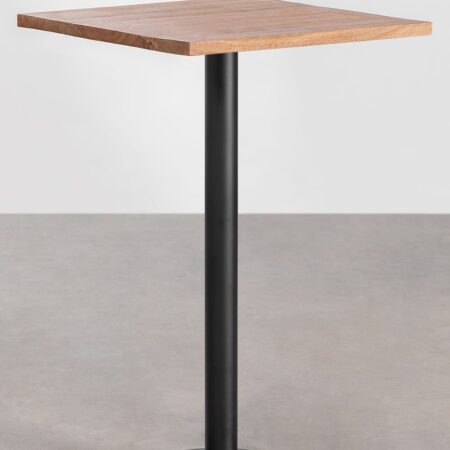 Tavolo alto quadrato in legno di acacia Macchiato