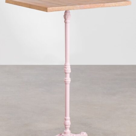 Tavolo alto quadrato in legno di acacia Vienna