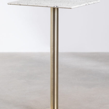Tavolo Alto Quadrato in Terrazzo (60x60 cm) Malibu