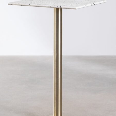 Tavolo Alto Quadrato in Terrazzo (60x60 cm) Malibu
