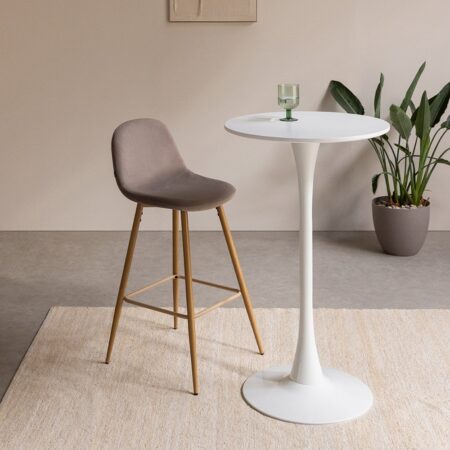Tavolo alto rotondo in MDF e metallo (Ø60 cm) Ivet Style