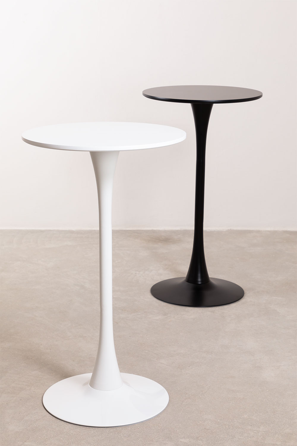 Tavolo alto rotondo in MDF e metallo (Ø60 cm) Ivet Style