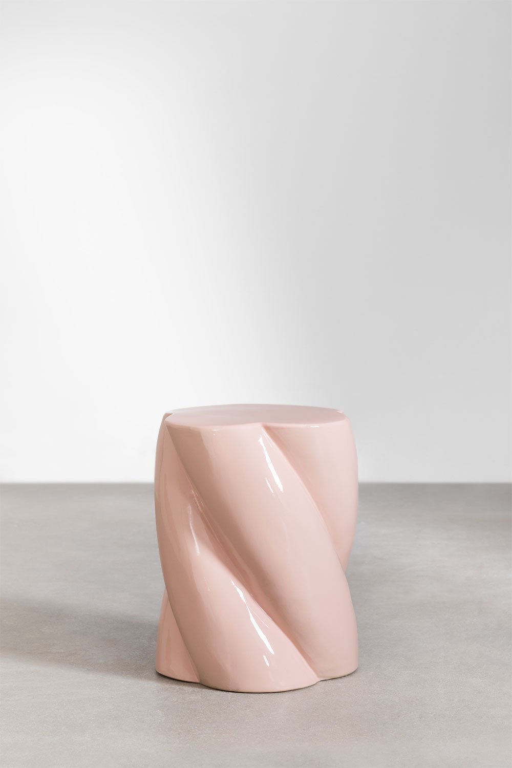 Tavolo ausiliario rotondo in ceramica Akila