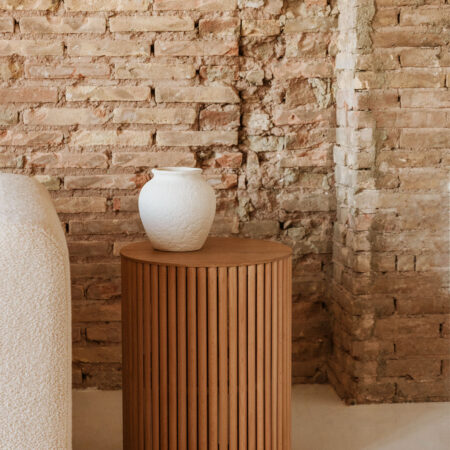 Tavolo ausiliario rotondo in legno (Ø40 cm) Belmira
