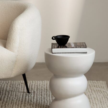 Tavolino rotondo Ø35 cm in ceramica Tiyi
