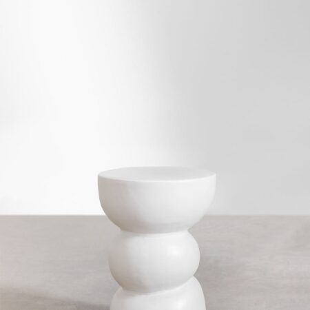 Tavolino Ausiliario Rotondo in Ceramica Tiyi