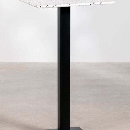 Tavolo Bar Alto Quadrato in Terrazzo (60x60 cm) Praline
