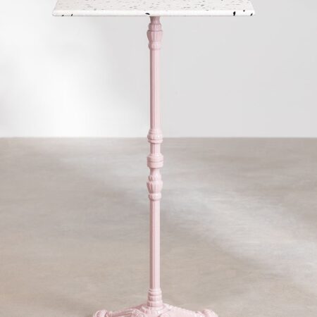 Tavolo Alto Quadrato da Bar in Terrazzo (60x60 cm) Volutto