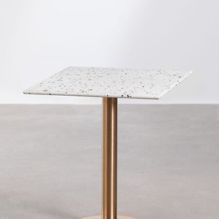 Tavolo da bar quadrato in terrazzo (60x60 cm) Malibu