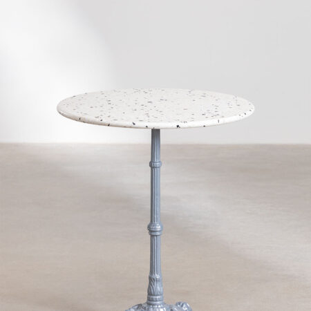 Tavolo Bar Rotondo in Terrazzo (Ø60 cm) Volutto