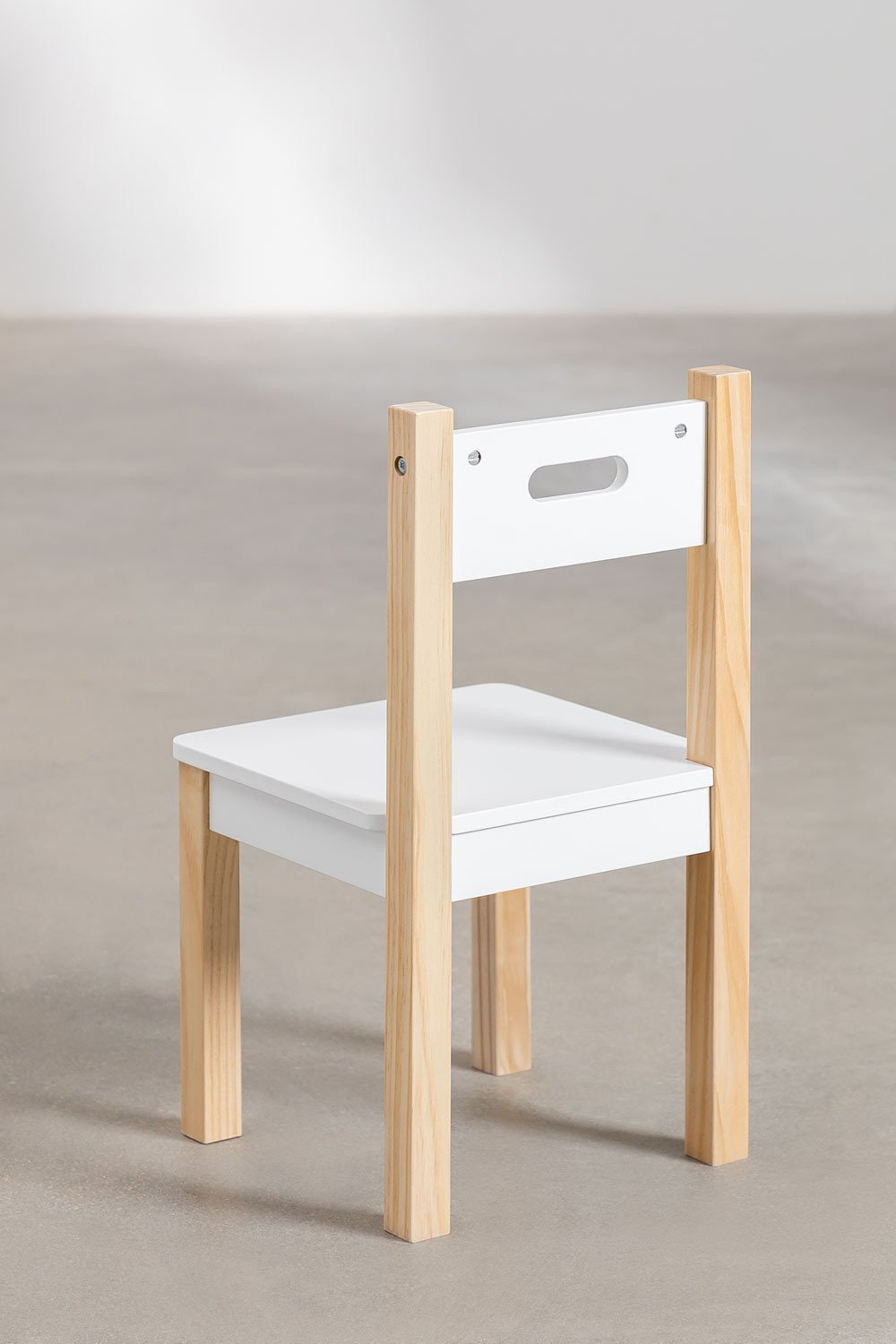 Set da tavolo lavagna con contenitore e 2 sedie in legno Belfy Kids
