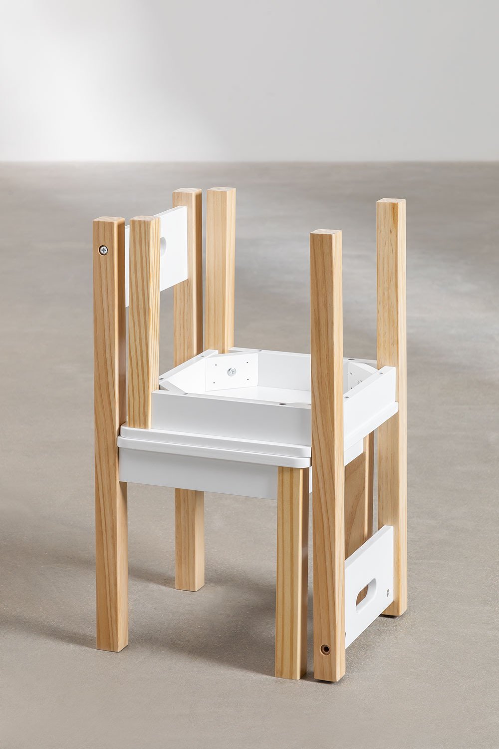 Set da tavolo lavagna con contenitore e 2 sedie in legno Belfy Kids