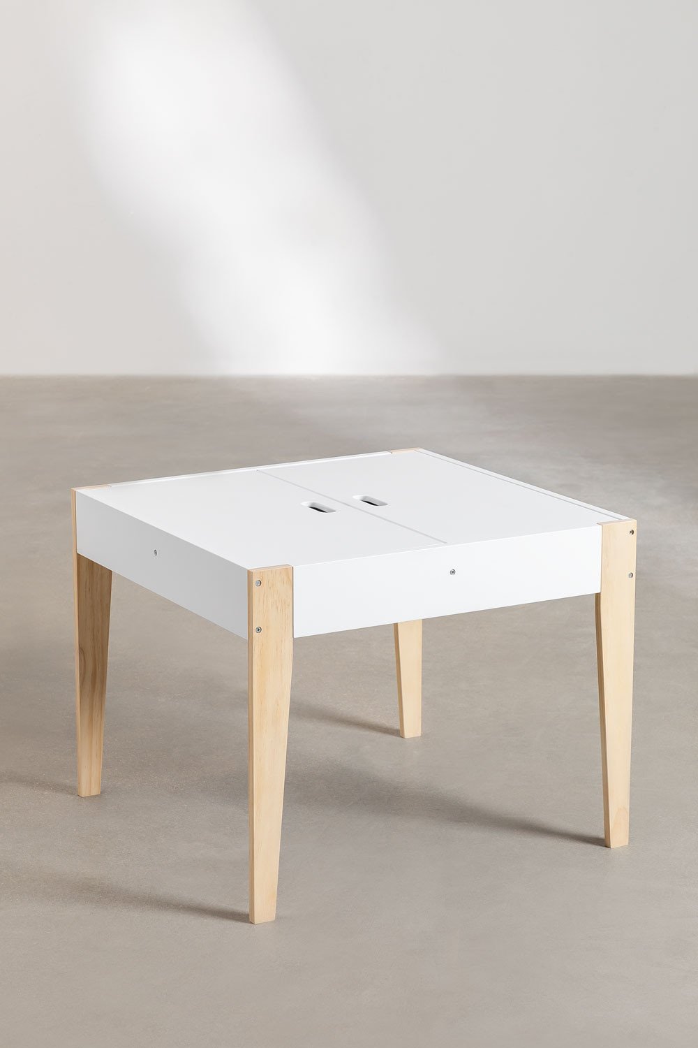 Set da tavolo lavagna con contenitore e 2 sedie in legno Belfy Kids