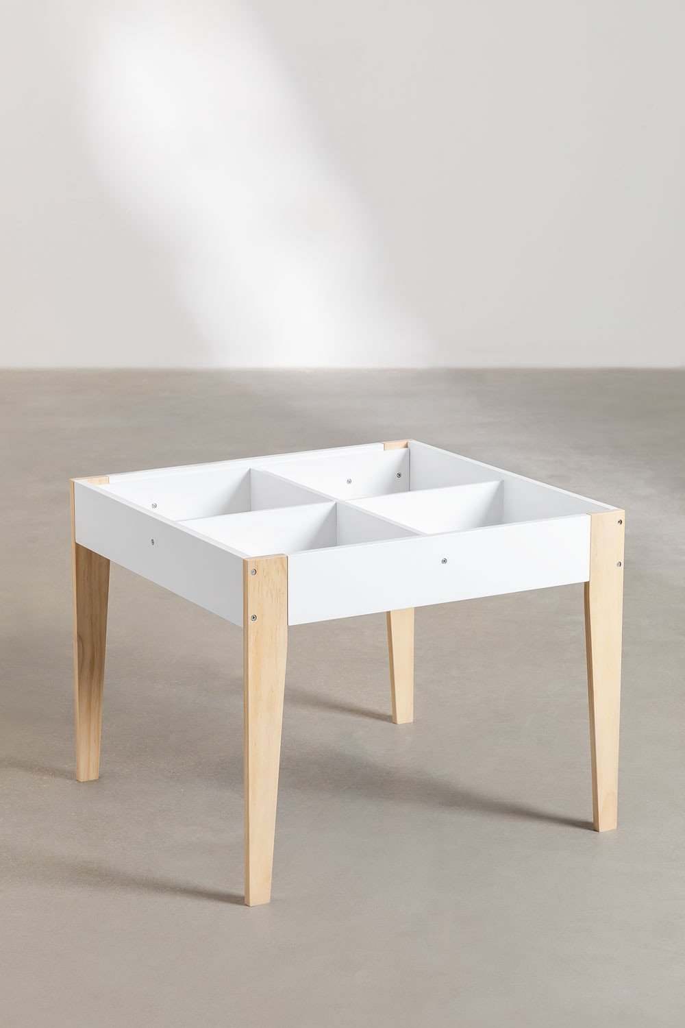 Set da tavolo lavagna con contenitore e 2 sedie in legno Belfy Kids
