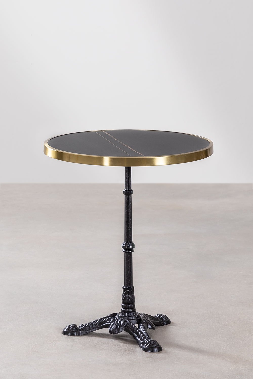 Tavolo da Bar Rotondo in Gres Venezia Black