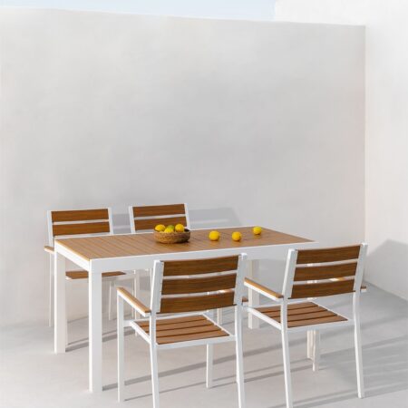 Tavolo da Giardino Allungabile Rettangolare in Alluminio (150-197x90 cm) Saura