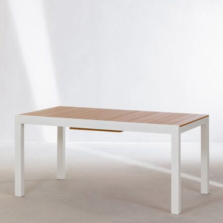 Tavolo da Giardino Allungabile Rettangolare in Alluminio (150-197x90 cm) Saura