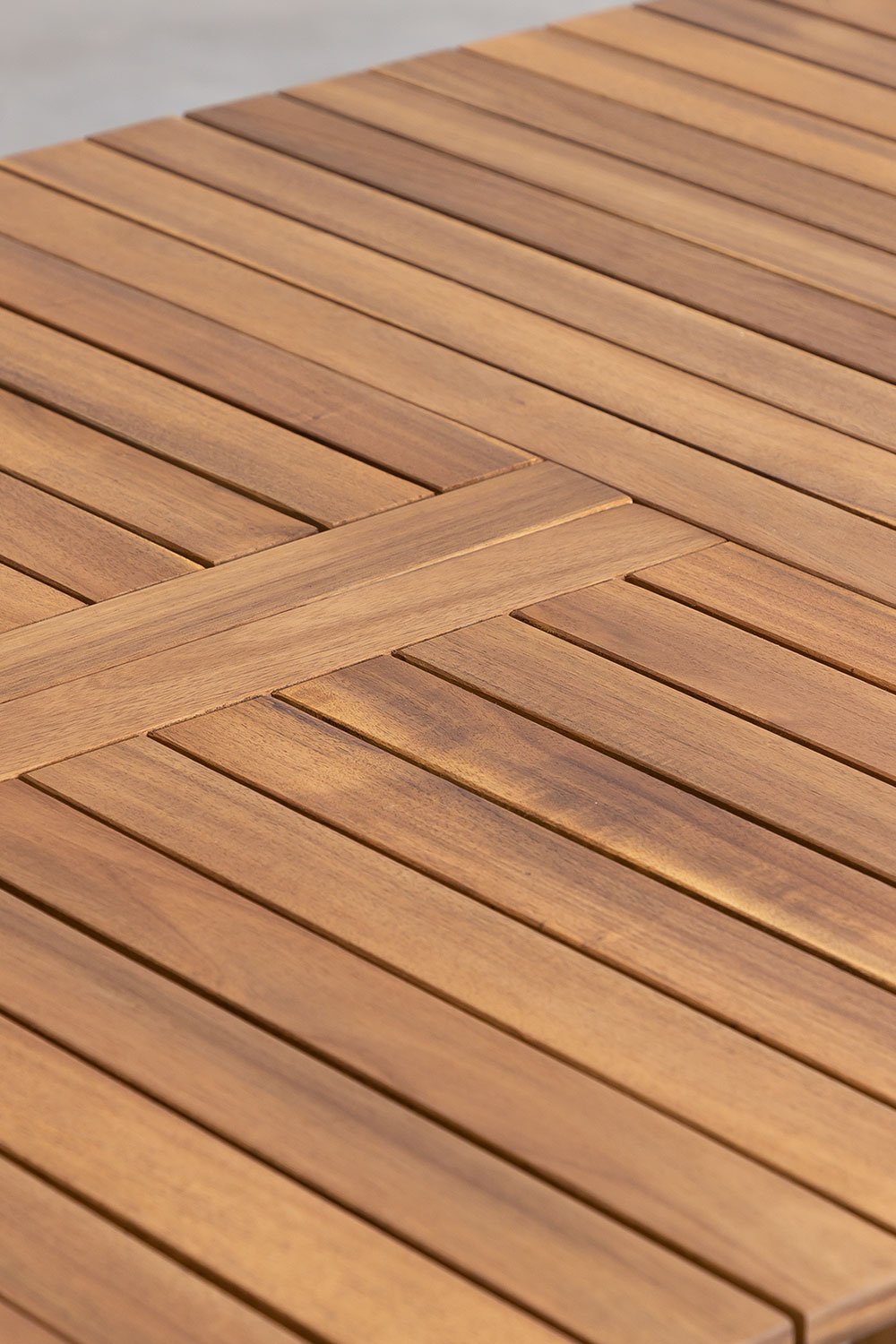 Tavolo da giardino rettangolare 160-210x90 cm allungabile in legno di acacia Tenay