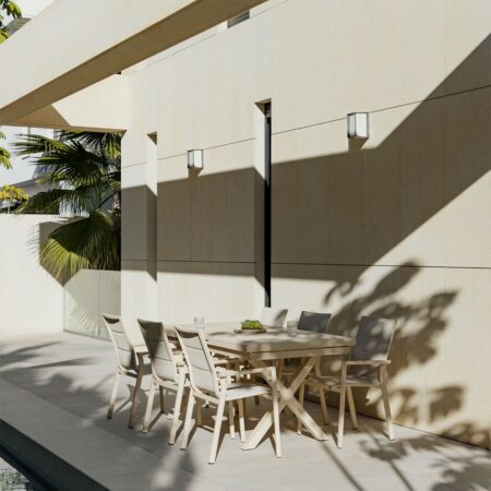 Tavolo da giardino rettangolare 180-240x90 cm estensibile in alluminio Karena