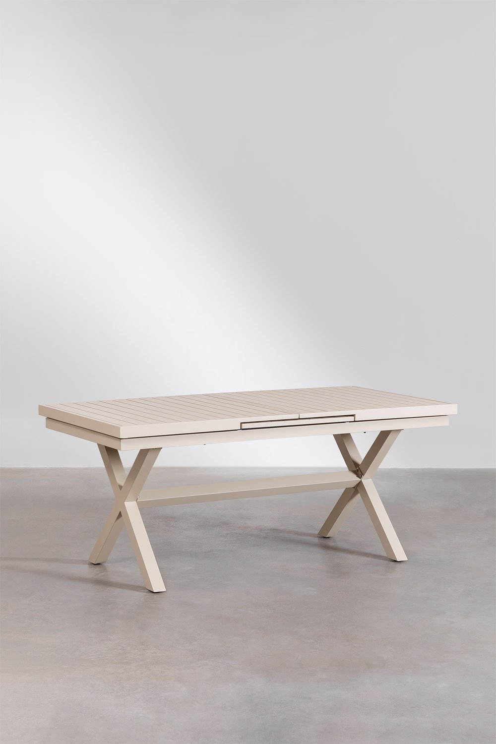 Tavolo da giardino rettangolare 180-240x90 cm estensibile in alluminio Karena