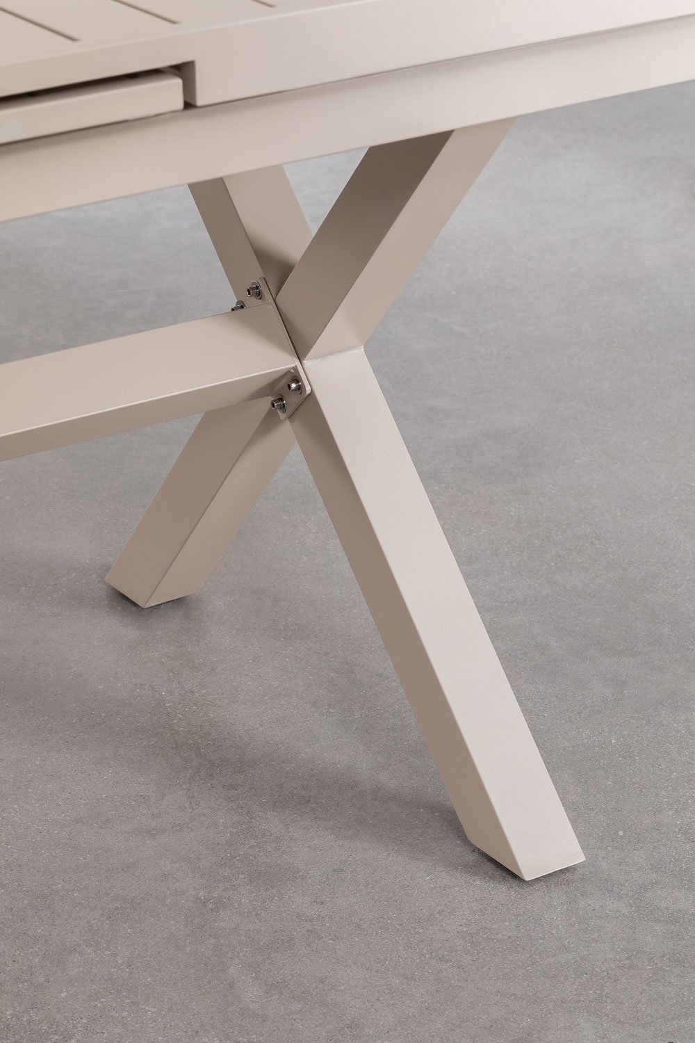 Tavolo da giardino rettangolare 180-240x90 cm estensibile in alluminio Karena