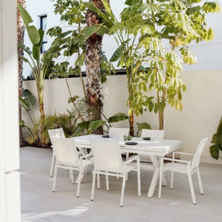 Tavolo da giardino allungabile rettangolare in alluminio (180-240x90 cm) Karena