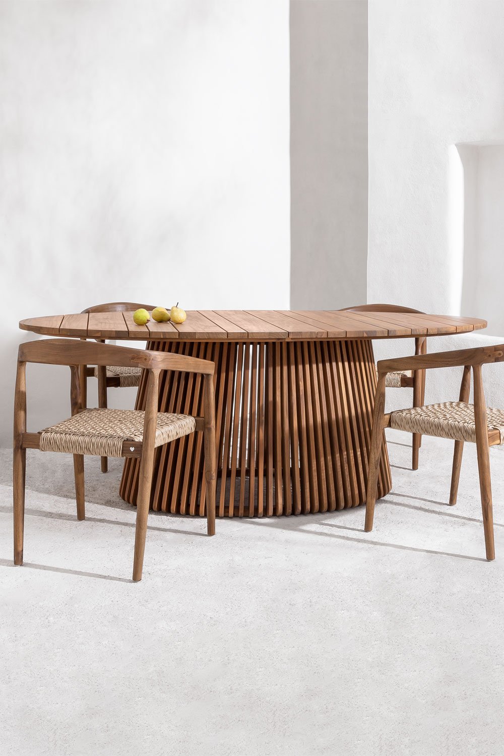 Tavolo da giardino ovale 200x110 cm in legno di acacia Mura