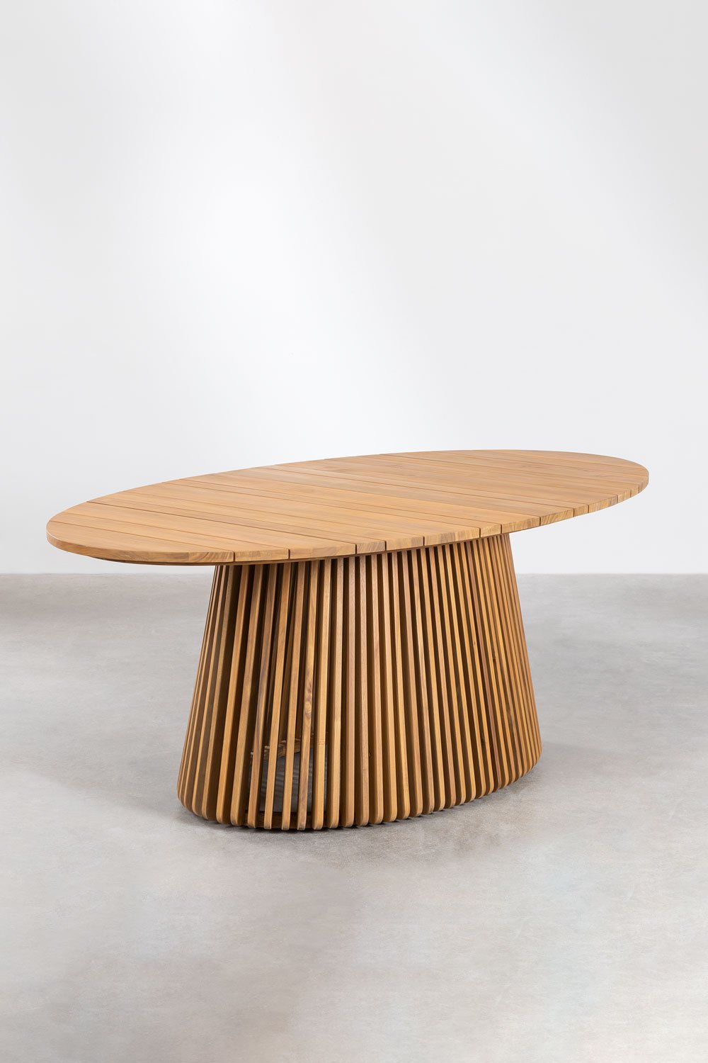 Tavolo da giardino ovale 200x110 cm in legno di acacia Mura
