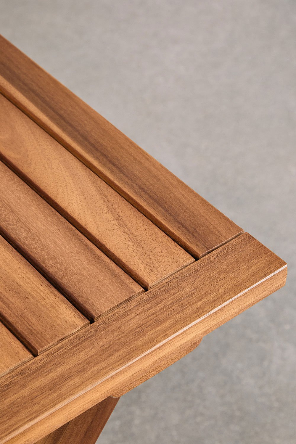 Tavolo da giardino quadrato 60x60 cm pieghevole in legno di acacia Delawer