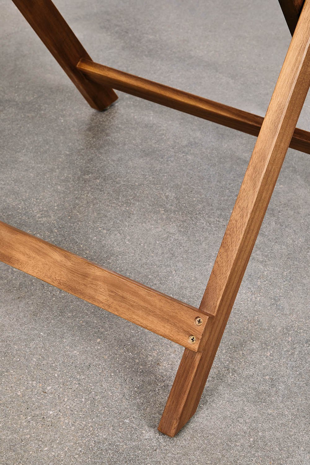 Tavolo da giardino quadrato 60x60 cm pieghevole in legno di acacia Delawer