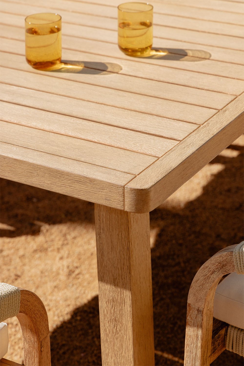 Tavolo da giardino quadrato 150x150 cm in legno di acacia Dubai