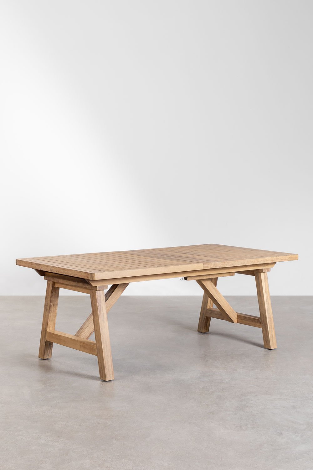 Tavolo da giardino rettangolare 200-260-320x100 cm allungabile in legno di acacia Dubai