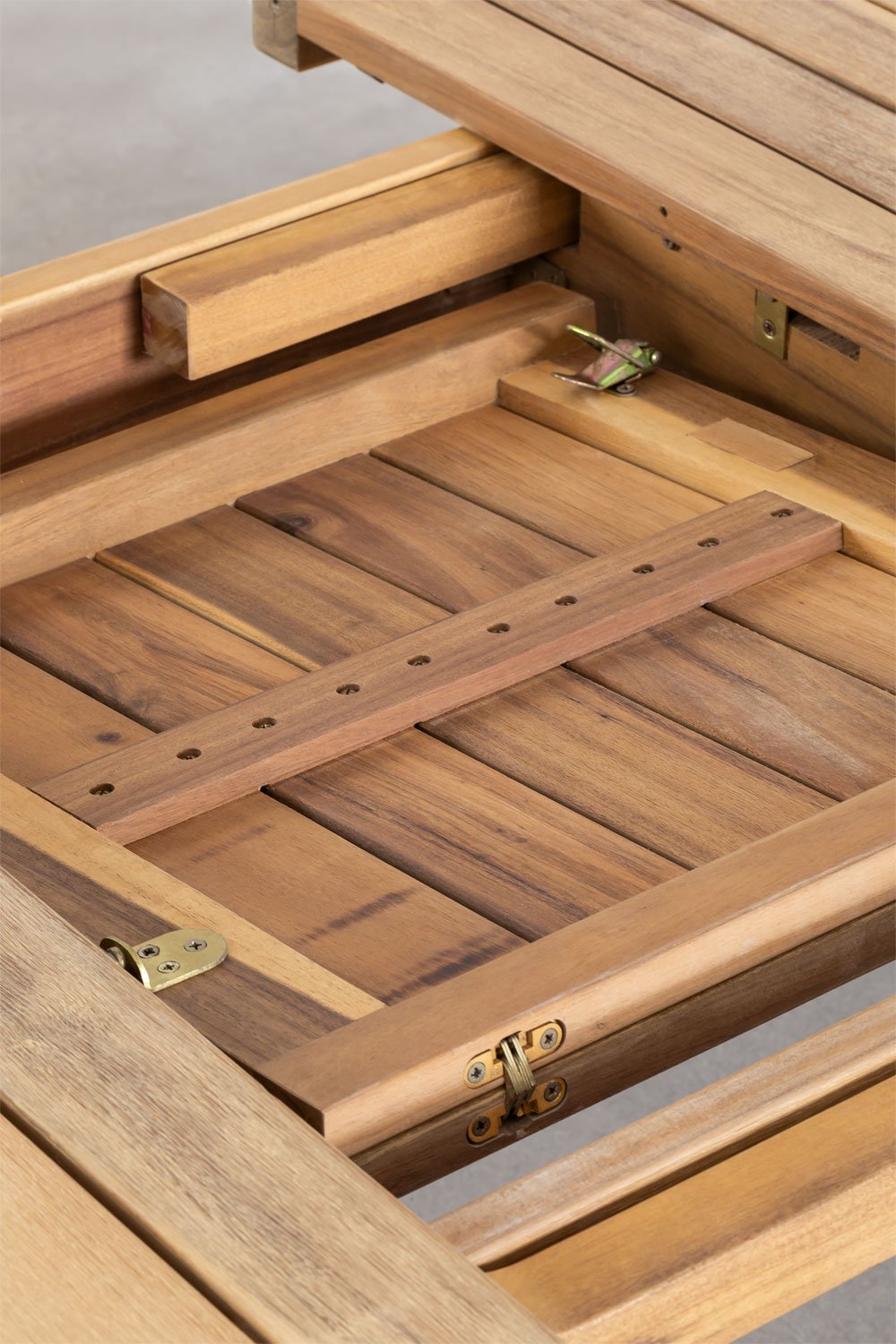 Tavolo da giardino rettangolare 200-260-320x100 cm allungabile in legno di acacia Dubai