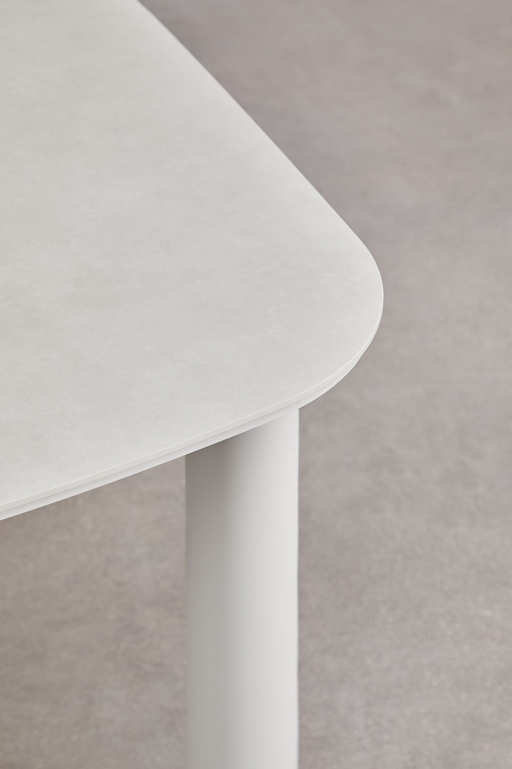 Tavolo da giardino rettangolare 220-280x100 cm allungabile in ceramica e alluminio Zinti