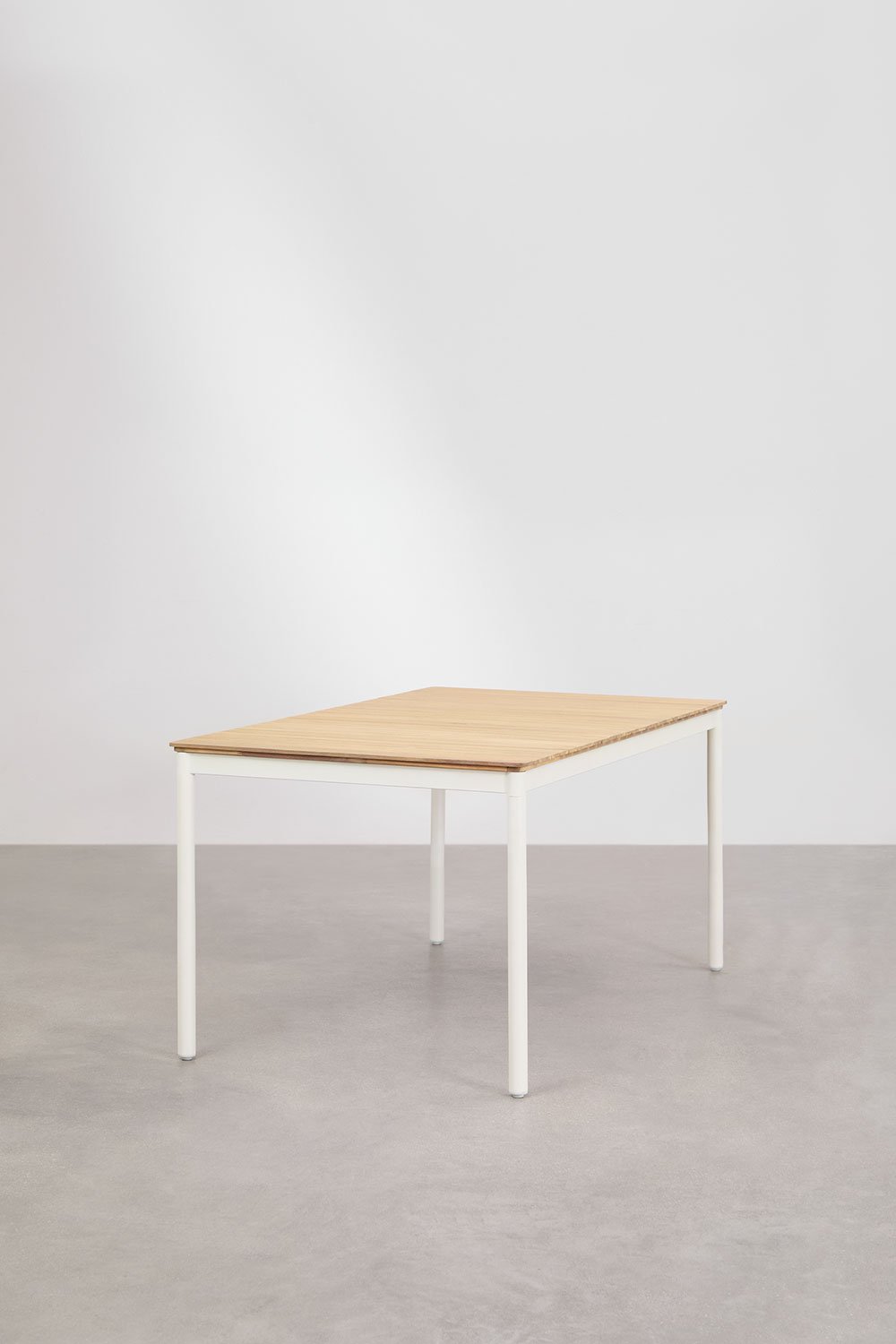 Tavolo da giardino rettangolare 160x90 cm in acciaio e legno di acacia Artus