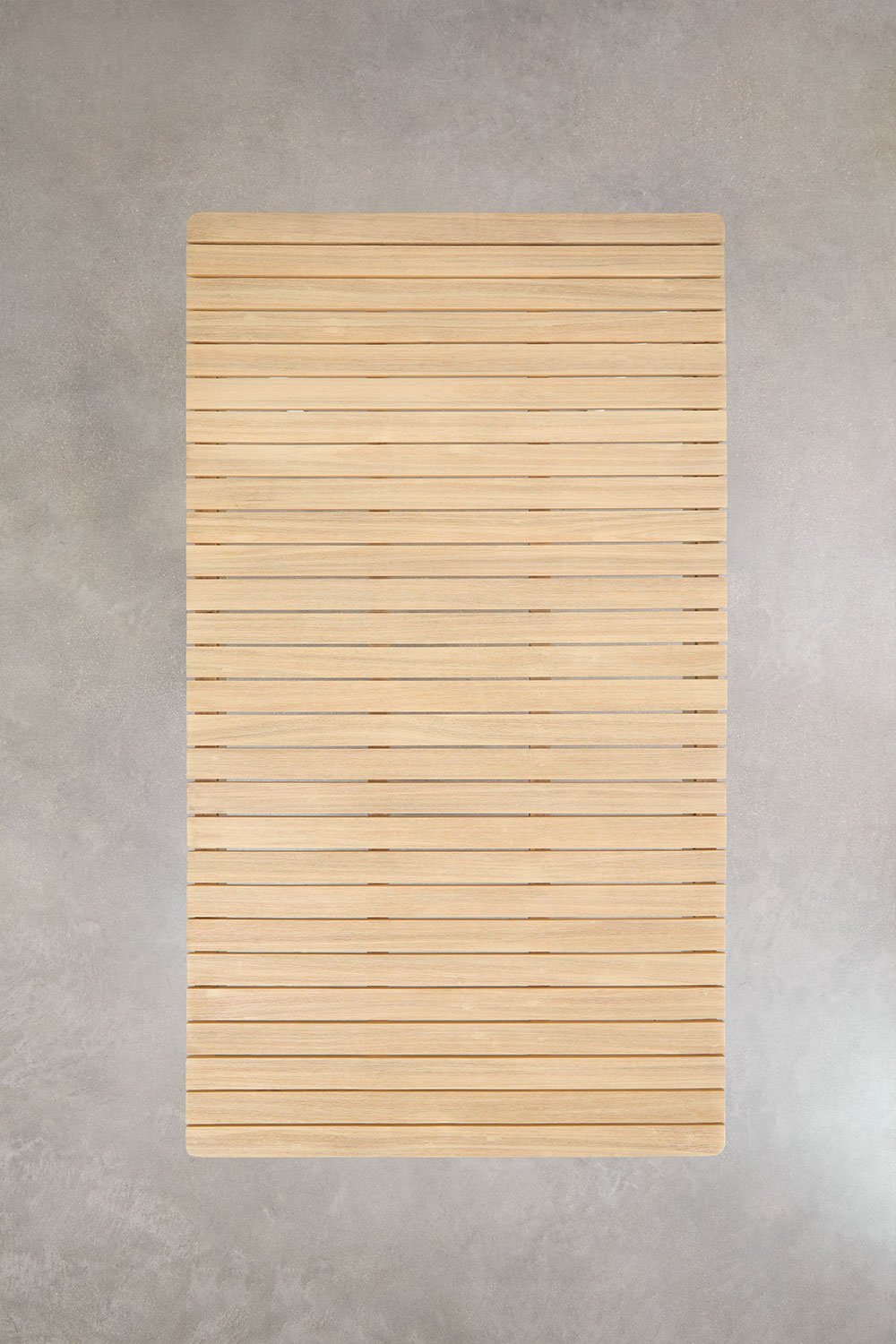 Tavolo da giardino rettangolare 160x90 cm in acciaio e legno di acacia Artus