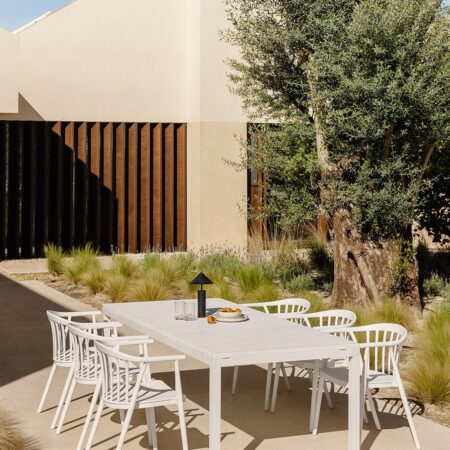 Tavolo da giardino rettangolare 210x100 cm in alluminio Marti