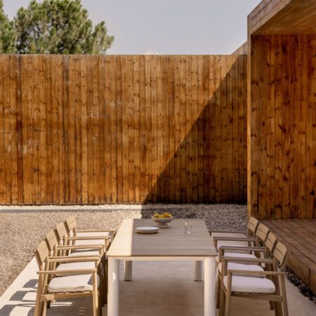 Tavolo da giardino rettangolare in alluminio e legno di teak Sirka